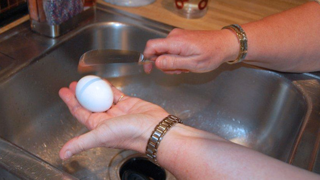 Peeling Easy Peel Eggs