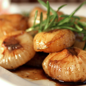 Roasted Cipollini Onions  with Balsamic